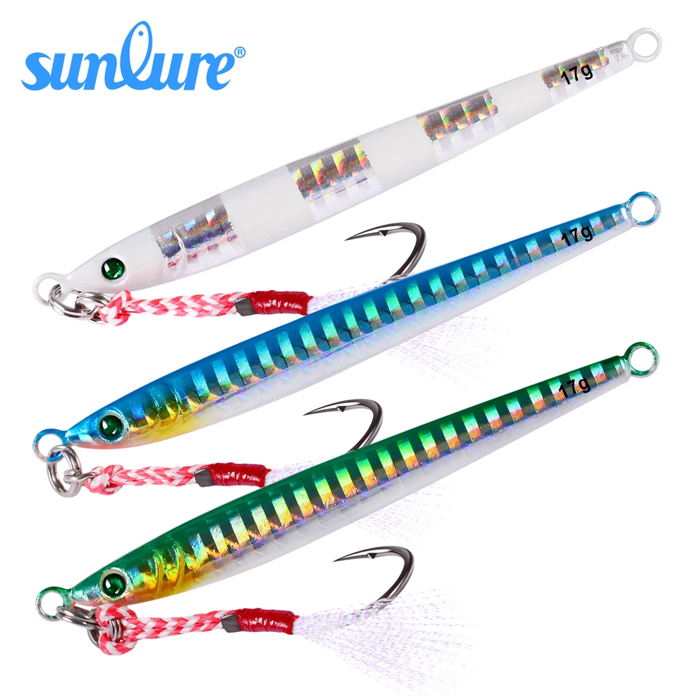 1PC Jigging Fish 7-10-14-17-21G/6-8CM Metal Jig Fishing Lure 5 Color Paillette Knife Wobbler Artificial Hard Bait