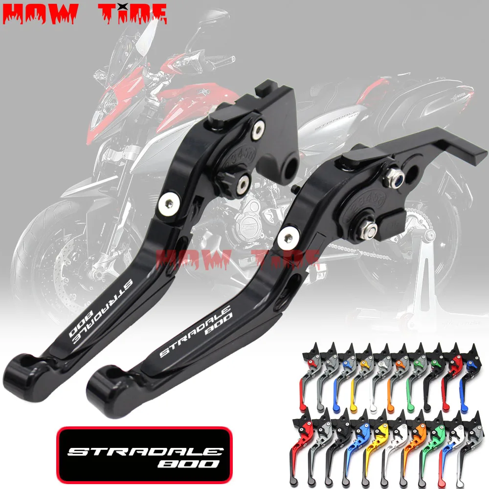 Motorcycle Folding Extendable CNC Adjustable Clutch Brake Levers For MV Agusta MV Agusta Stradale 800 Stradale800 2015-2016