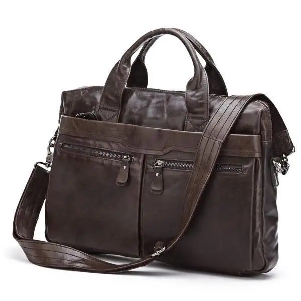 Nesitu High Quality 100% Guarantee Real Genuine Leather Men Messenger Bags Man Briefcase Portfolio #M7122