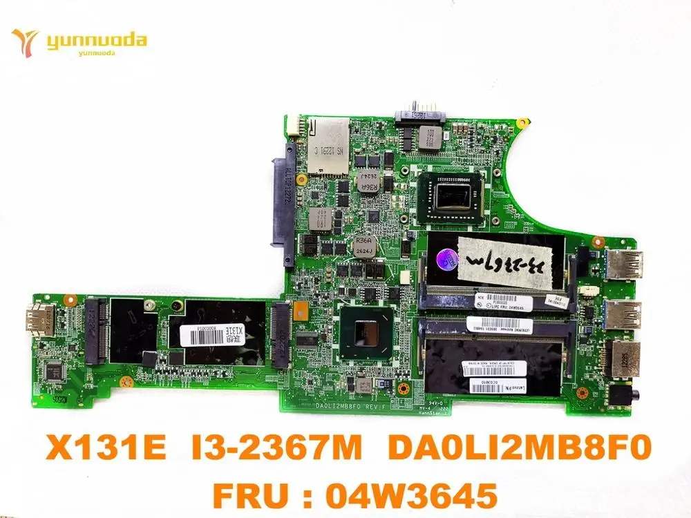 Original for Lenovo X131E motherboard X131E  I3-2367M  DA0LI2MB8F0  FRU  04W3645 tested good free shipping