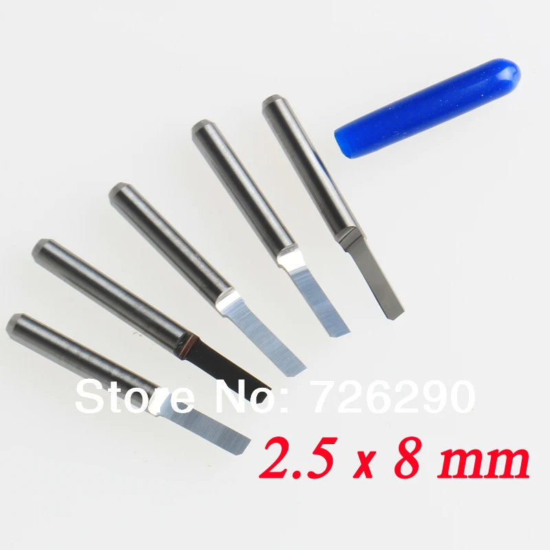 5pcs 1/8" shank diameter half straight bits Flat Bottom CNC Router Tool, Cutting Bit,Carving Tools 2.5x8mm