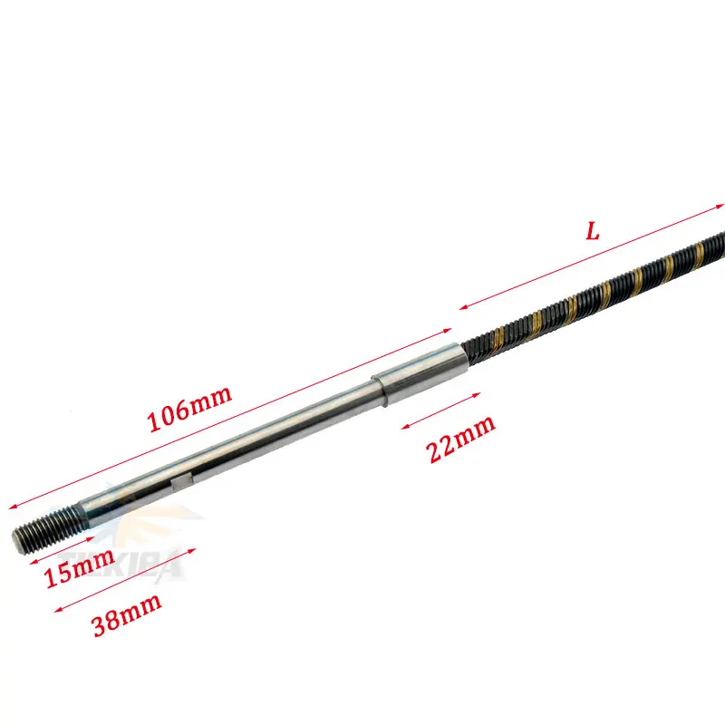 Rc قارب 6.35 مللي متر 1/4 "الكابلات المرنة + الدعامة رمح طول L300/400/500/600/700 مللي متر اليسار/الإيجابية فليكس رمح كابل لقارب الغاز نيترو Rc #2