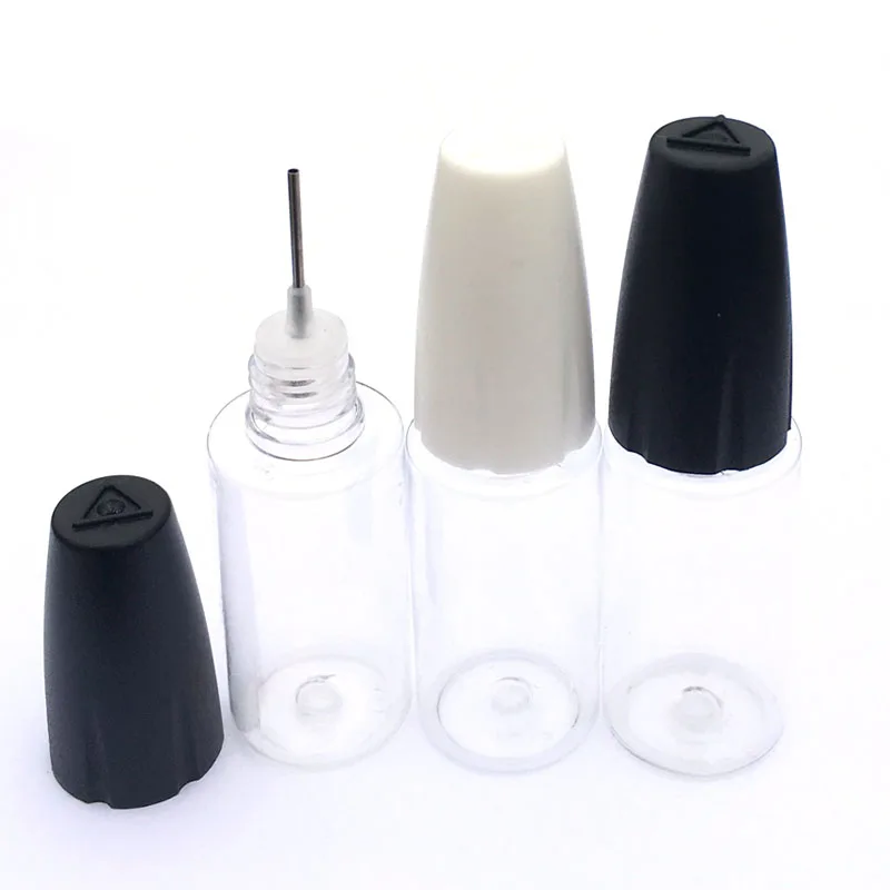5/10PCS Empty Refillable Bottle Needle Tip Dropper Bottle for Ego,E Liquid ,oil, Clear Plastic Needle Bottle 10ML 15ML 20ML
