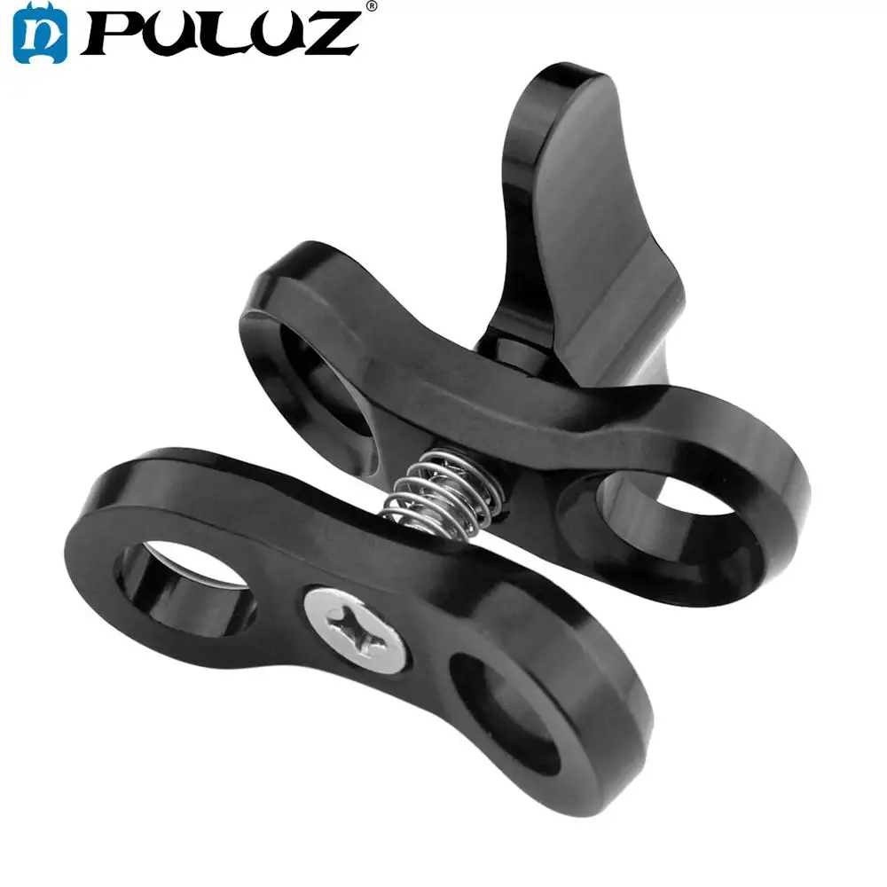 PULUZ Aluminum Diving light Bracket Tripod Connector Ball Head Mount Adapter for Underwater Diving Photography Video Light Torch