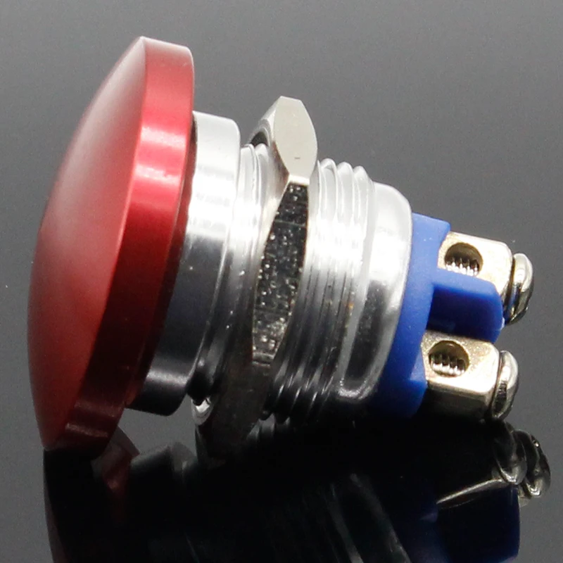 

1 шт., 16 мм, металлическая грибовидная головка, кнопка самосброса, часто открытая красная винтовая ножная тока, 5А