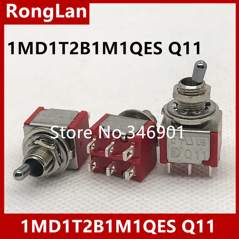 

[SA]T8011 Dual six feet two tranches M6.35 short handle small toggle switch Q11 Taiwan Deli Wei 1MD1 shook his head open--50pcs