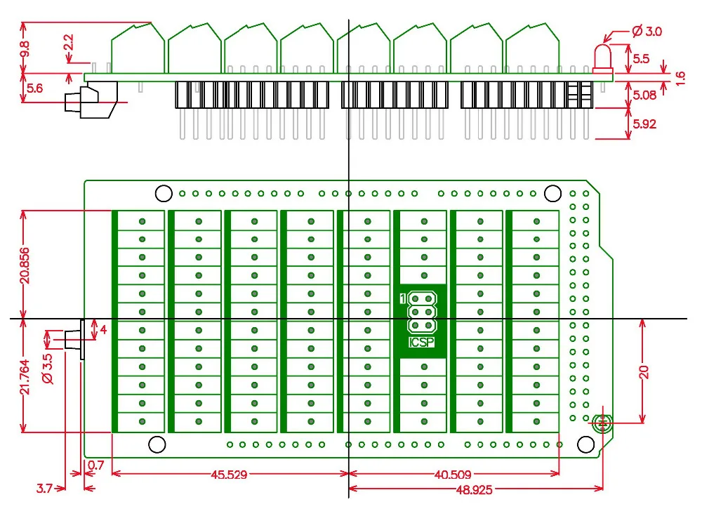 Modulo di Breakout del blocchetto terminali della vite del salone di elettronica-salone, per MEGA-2560 R3.