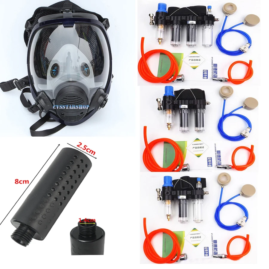 Chemcial Function Supplied Air Fed Safety Respirator System With 6800 Full Face Industry Gas Mask Respirator