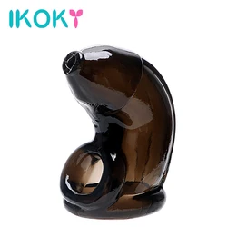 Soft Silicone Chastity Cage Penis Stretcher Cock Sleeve Sex Toys for Men Condoms Extender Erotic Machine Adult Game Product Shop