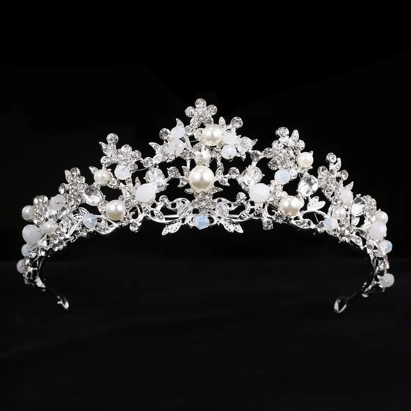 Wedding Tiara Crown Queen women Bridal hair accessories Headpiece Hair Jewelry Bride Accessories headband image 6