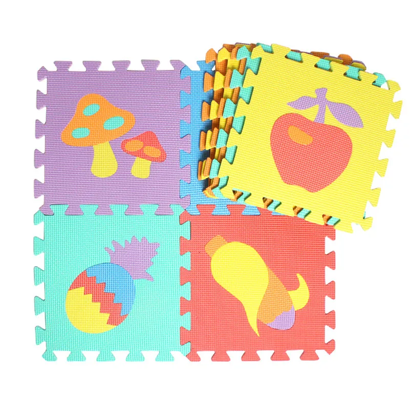 10Pcs/set 30*30cm Number Animal Pattern Baby Play Mat Puzzle Toys For Kids Children EVA Foam Yoga Crawling Mats Floor Tapete