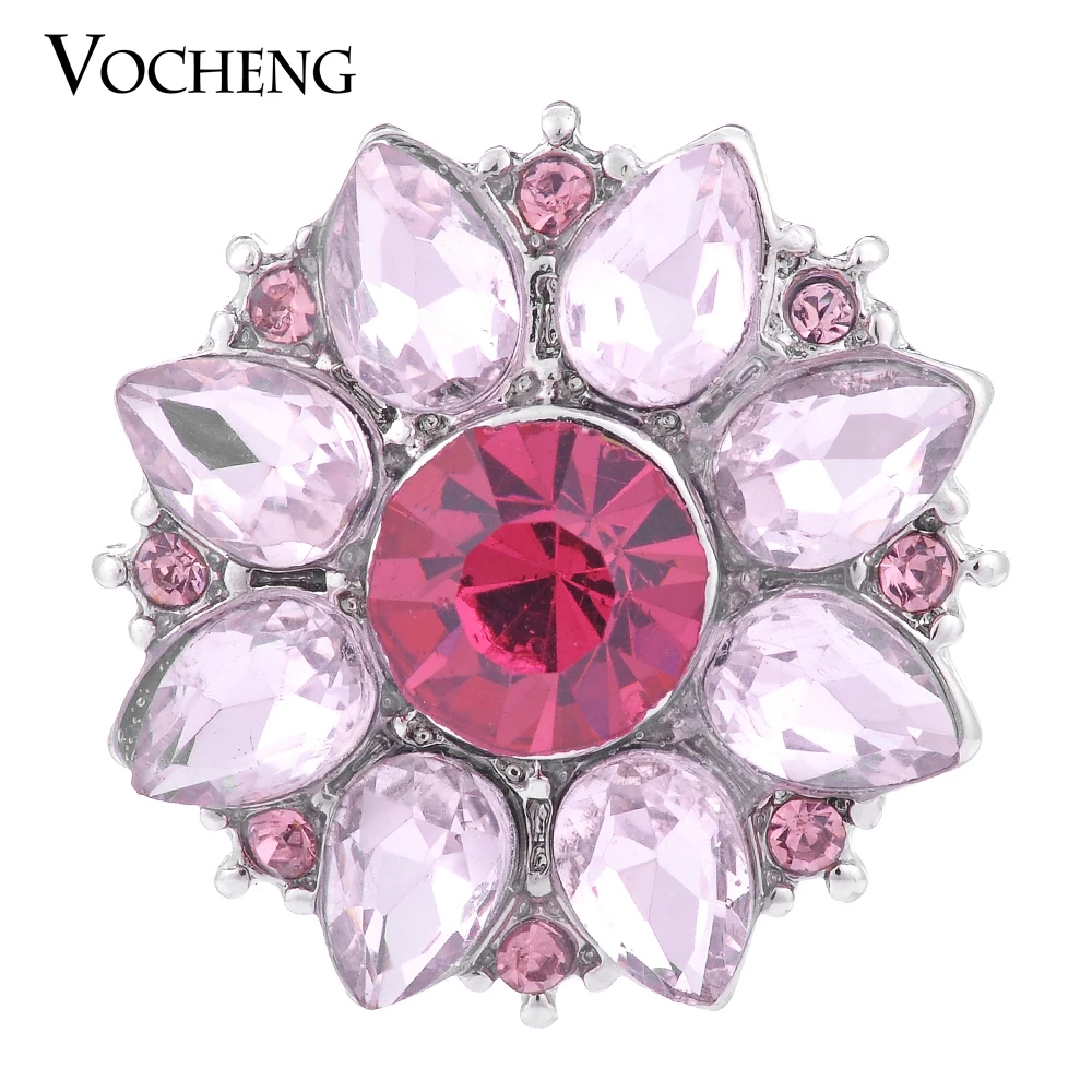 Vocheng Gember Snap 6 Kleuren Glam Crystal 18Mm Blossom Vn-1144