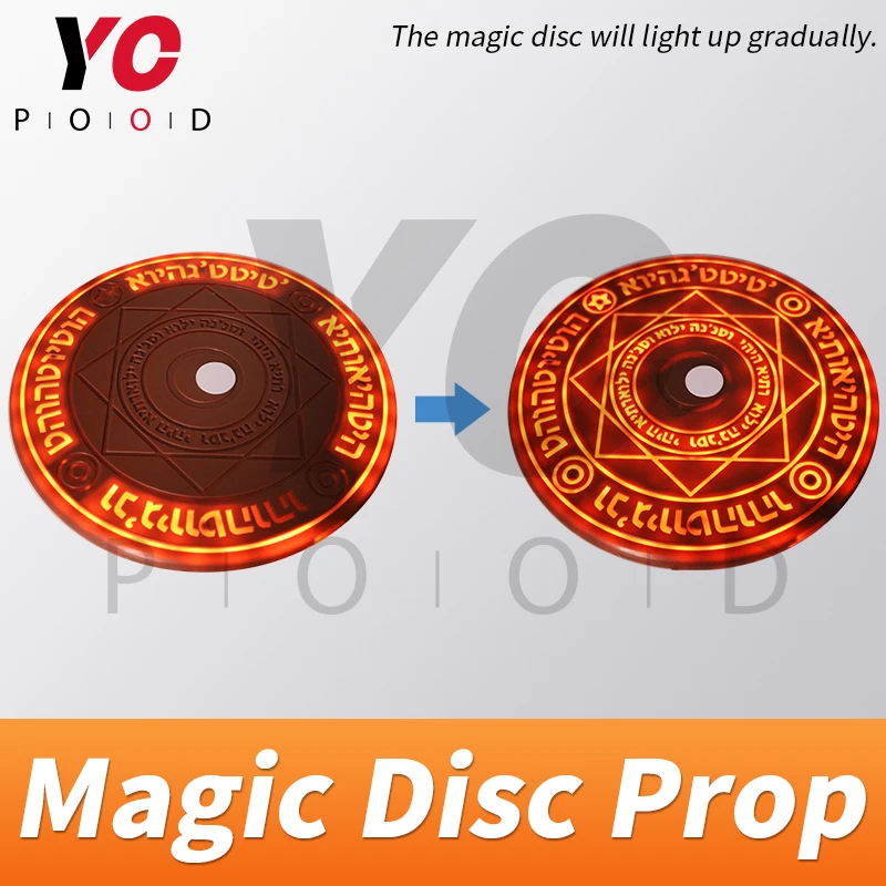 YOPOOD Magic Disc Prop Escape Room Real Life game use RFID card to trigger magic array be bright gradually 1987 Superb props