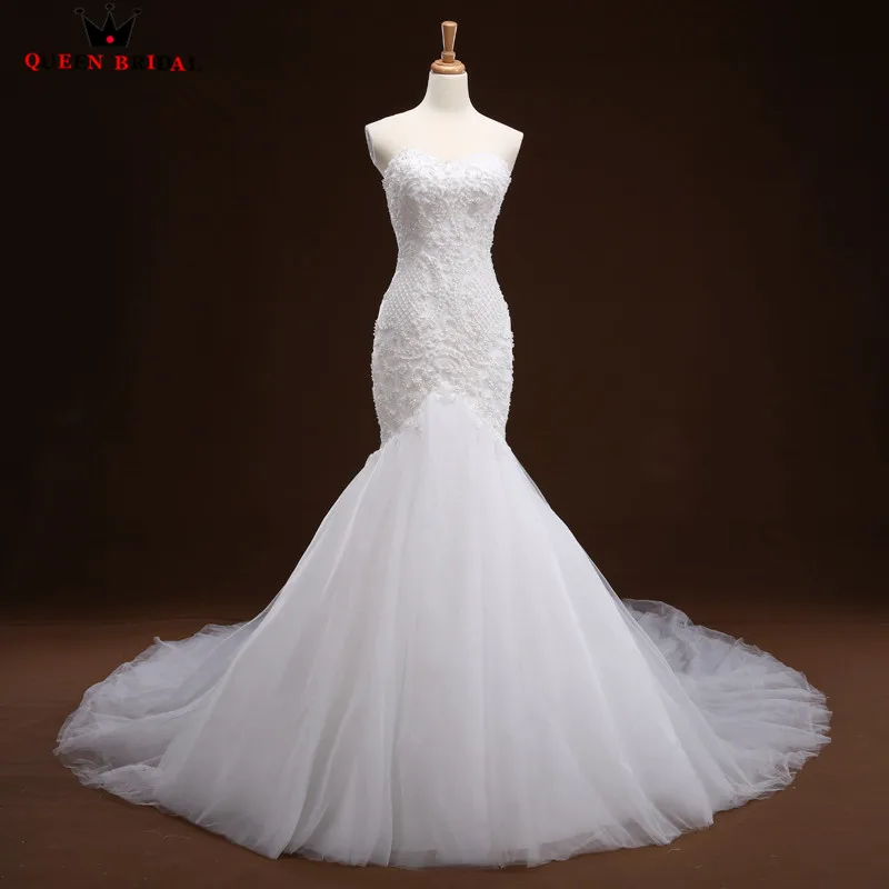 Sexy Wedding Dresses Mermaid Sweetehart Lace Beading Long Formal White Wedding Gowns 2023 New Vestido De Noiva Custom Size WD58