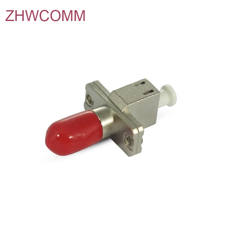 ZHWCOMM 5pcs ST-LC Simplex Fiber Optic Adapters Metal Housing ST Female LC Male flange oupler