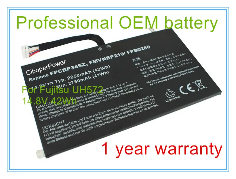 

UH572 Laptop battery For FMVNBP219 FPB0280 FPCBP345Z FPCBP345 Replacement batteries