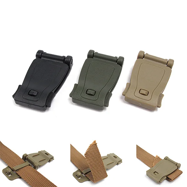 1PC Molle Strap Ribbon Belt Buckle Tactical Backpack Bag Connect Clip Carabiner Outdoor Camping Mountaineering Attachement