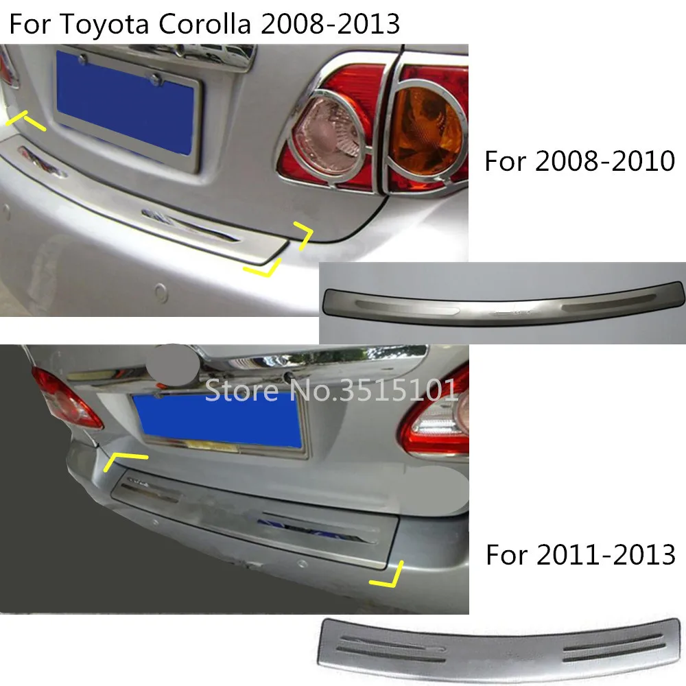 Car External Rear Bumper Protector Trunk Trim Cover Plate Pedal 1pcs For Toyota Corolla Altis 2008 2009 2010 2011 2012 2013