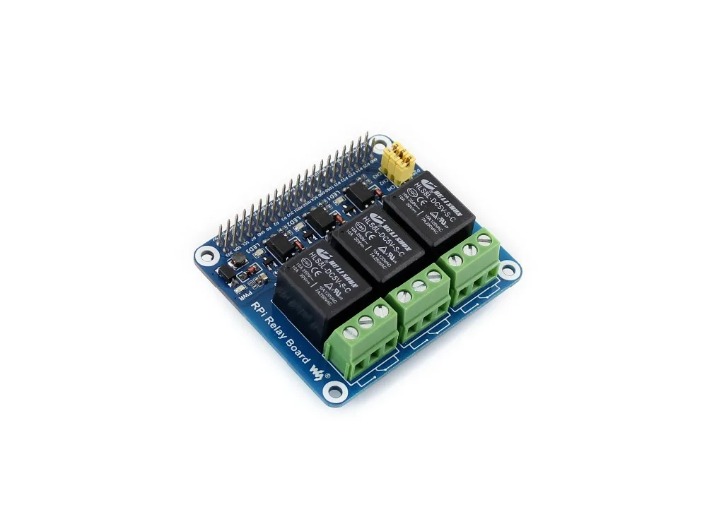 Waveshare RPi Relay/Expansion Board  for Raspberry Pi 5/4B. loads up to 5A 250V AC or 5A 30V DC