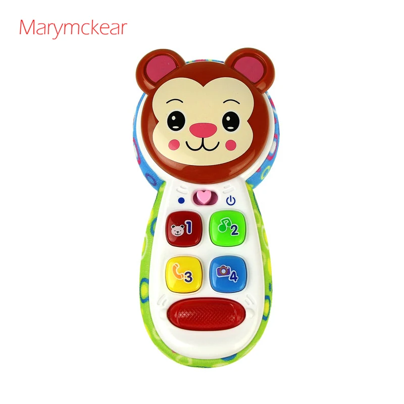 Téléphone jouet Musical pour bébé, jouet de dessin animé unisexe, jouet éducatif pour nouveau-né, 4 Types de téléphone portable émulateur, pièces