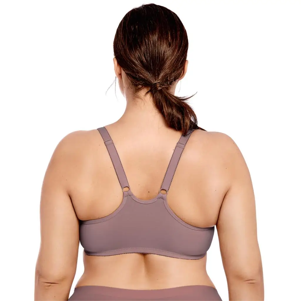 Women's  Front Close Plus Size Plunge Non Padded Seamless Underwire Bra Racerback Wide Cushioned Adjustable Straps B-DD E F