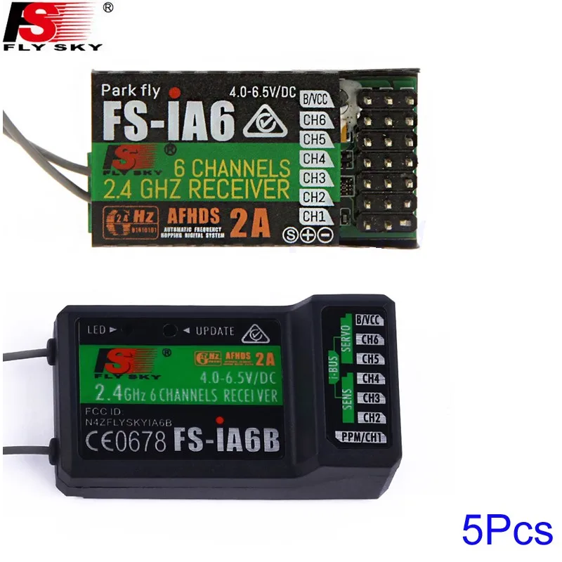 

5pcs/lot Flysky FS-iA6 FS-iA6B 6CH 6 Channel Remote Control Receiver Compatible Flysky i4 i6 i10 GT2E GT2F GT2G Transmitter