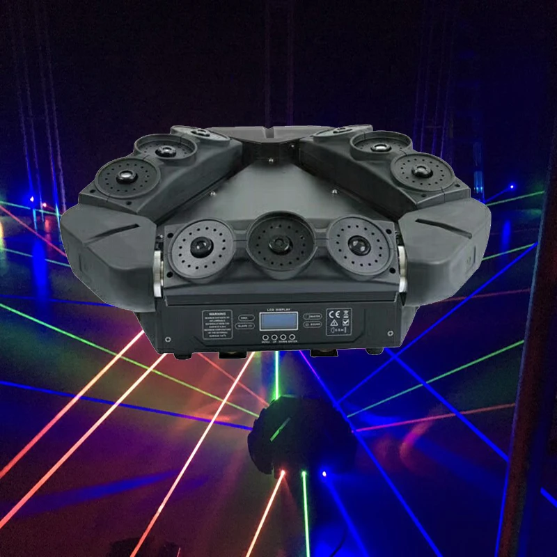 

Professional RGB Laser Spider Lights Moving Head laser Light Triangle Spider Moving Head DMX512 Control DJ Stage Laser Lighting