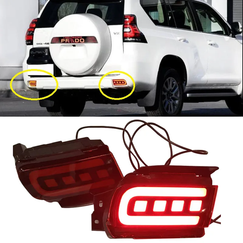 2pcs/set Car REAR CLEARANCE LIGHTS BRAKE LIGHTS STROBE LIGHTE FIT for PRADO FJ100 FJ150 2010-2018 CAR STYLING ACCESSORIES