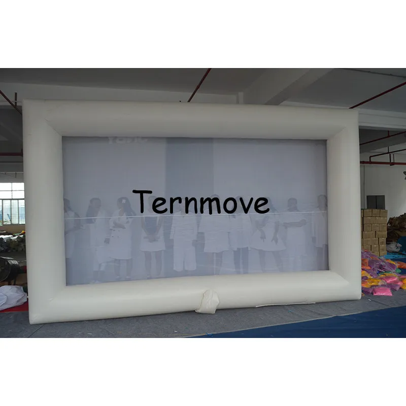 Oxford cloth giant inflatable movie screen,outdoor rear cinema TV projector screen for open air use billboard