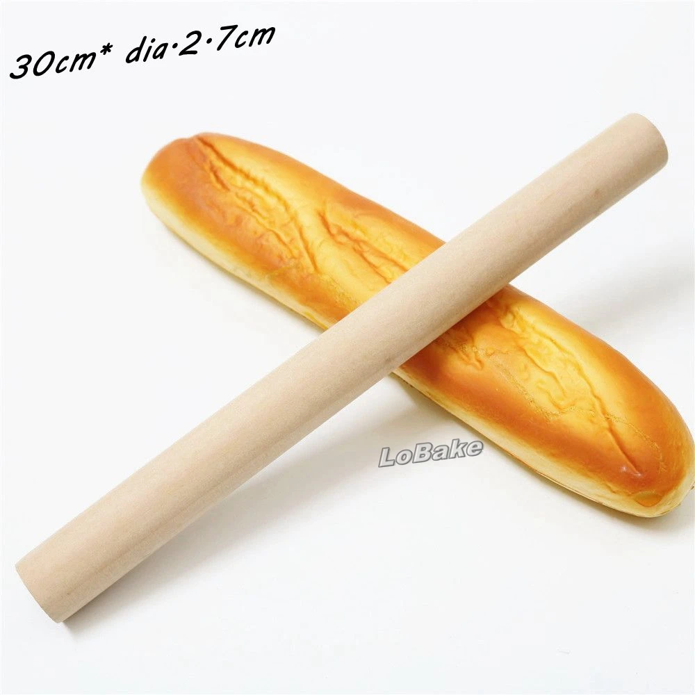 Latest 30cm length 2.7cm diameter schima superba wooden rolling pin dough pressing tool dumplings maker for kitchen supplies