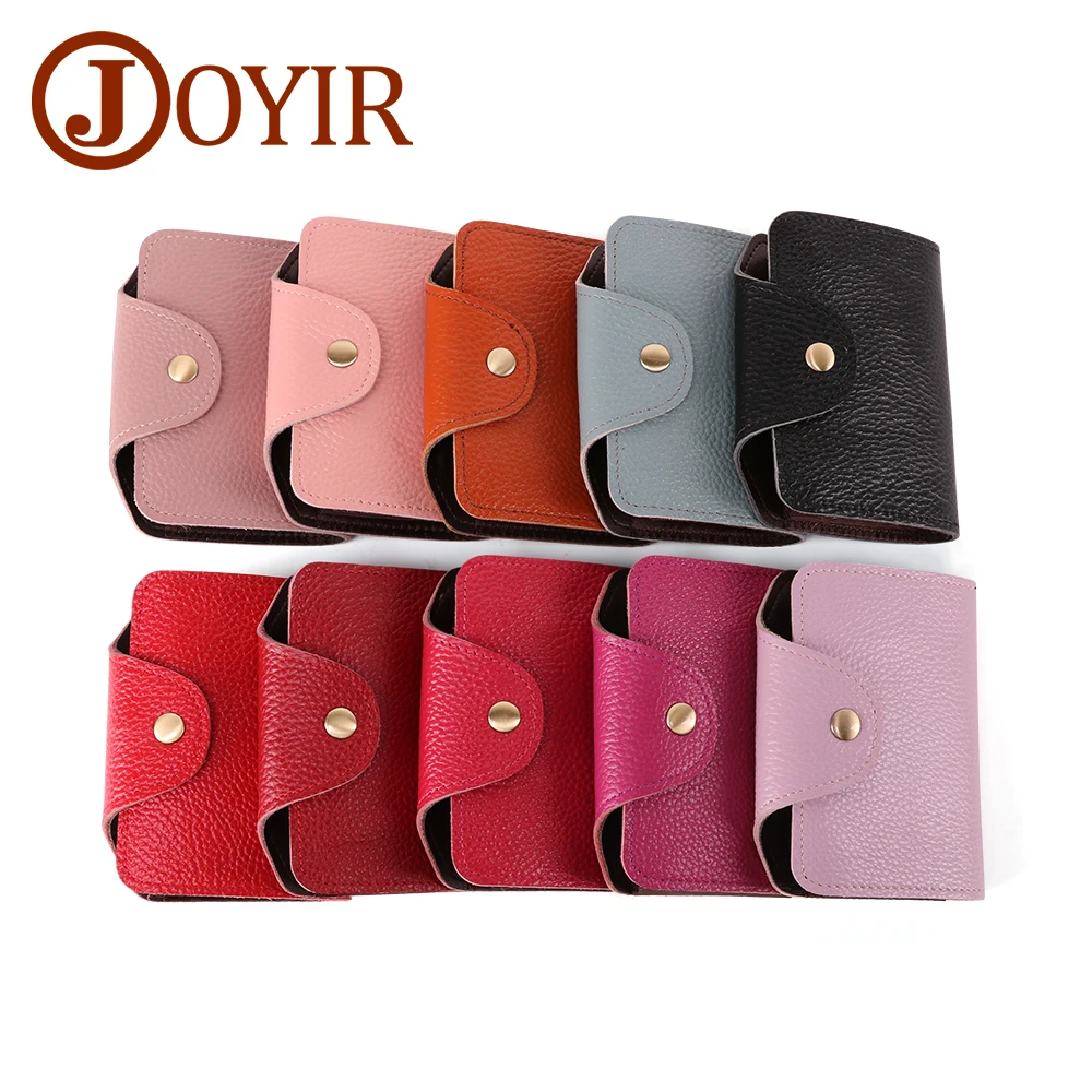 

JOYIR New Design Ladies Small Wallet Genuine Leather Women Casual Purse Rfid High Capacity Credit Card Bag Female Holder Card