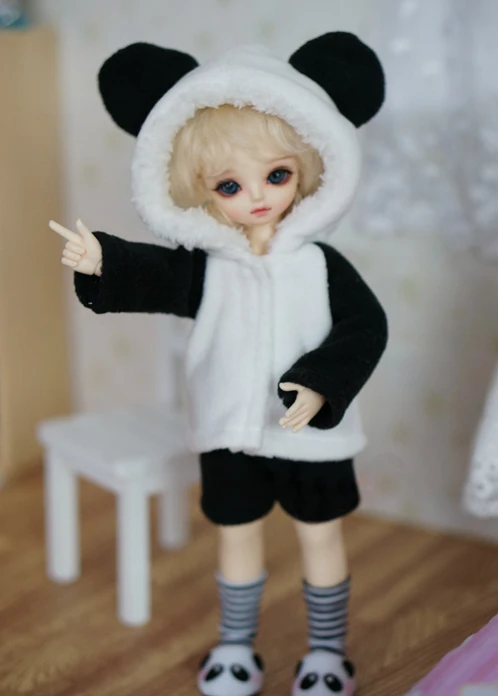 

Женский лучший подарок для детей 1/4 1/6 blyth bjd куклы аксессуары ручной работы Милая одежда с животными костюм панды