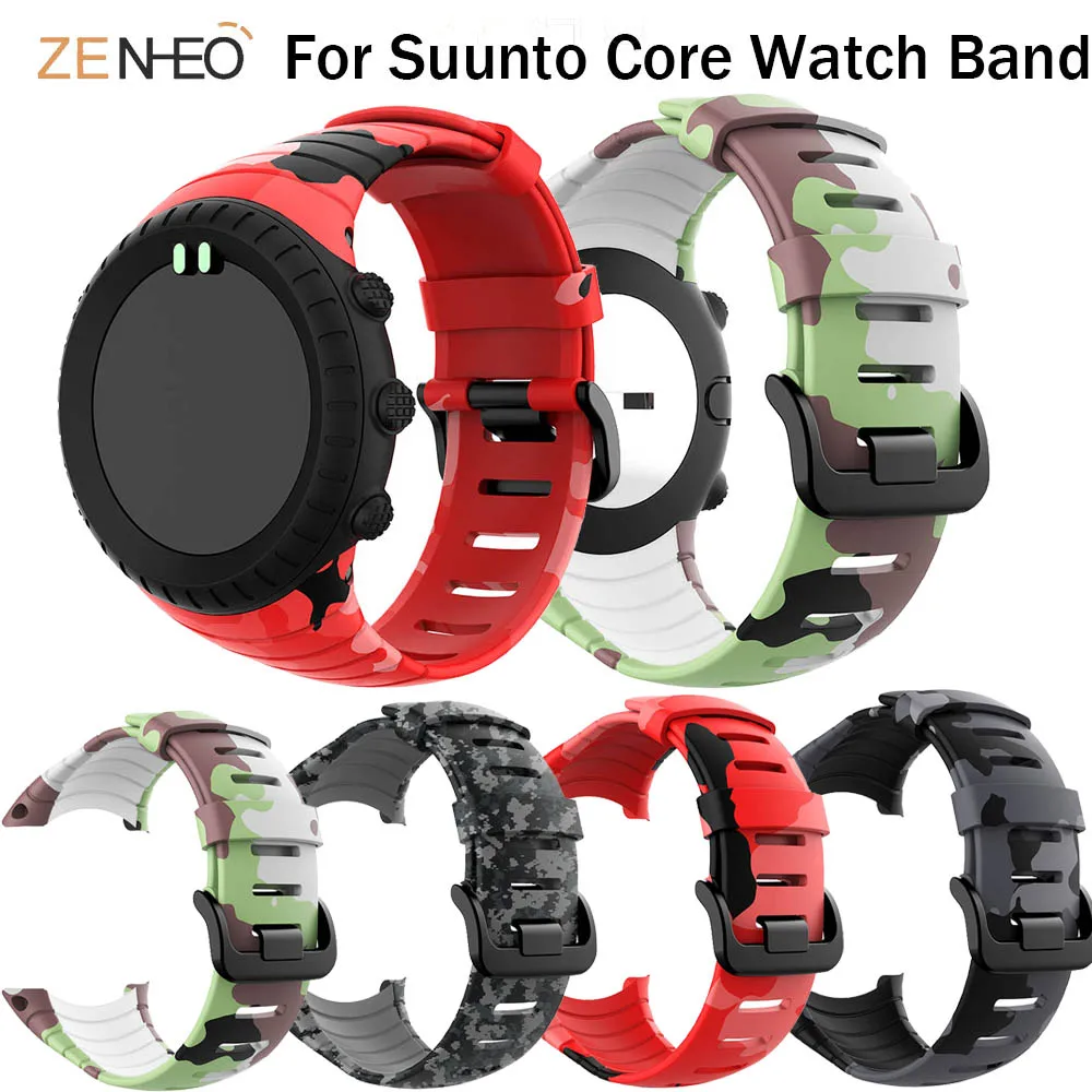 

Sports Silicone watch Strap For Suunto Core smart watches Men Watch band Bracelet Wristband Replacement belt watchband straps