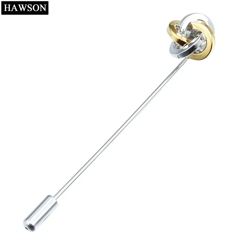Charms Wholesale Simple Twist Knot Brooches Pins For Mens Shirt Accessories For Wedding and Meeting