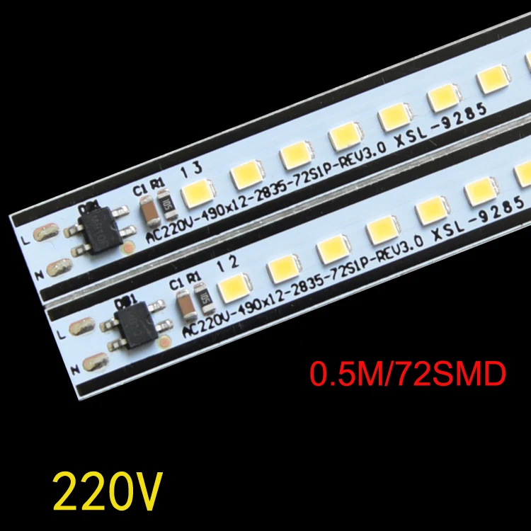 2835 LED Bar Light SMD 72LED 30cm 40cm 50cm LED hard Strip AC 220V 2835 LED Hard Strip Lamp