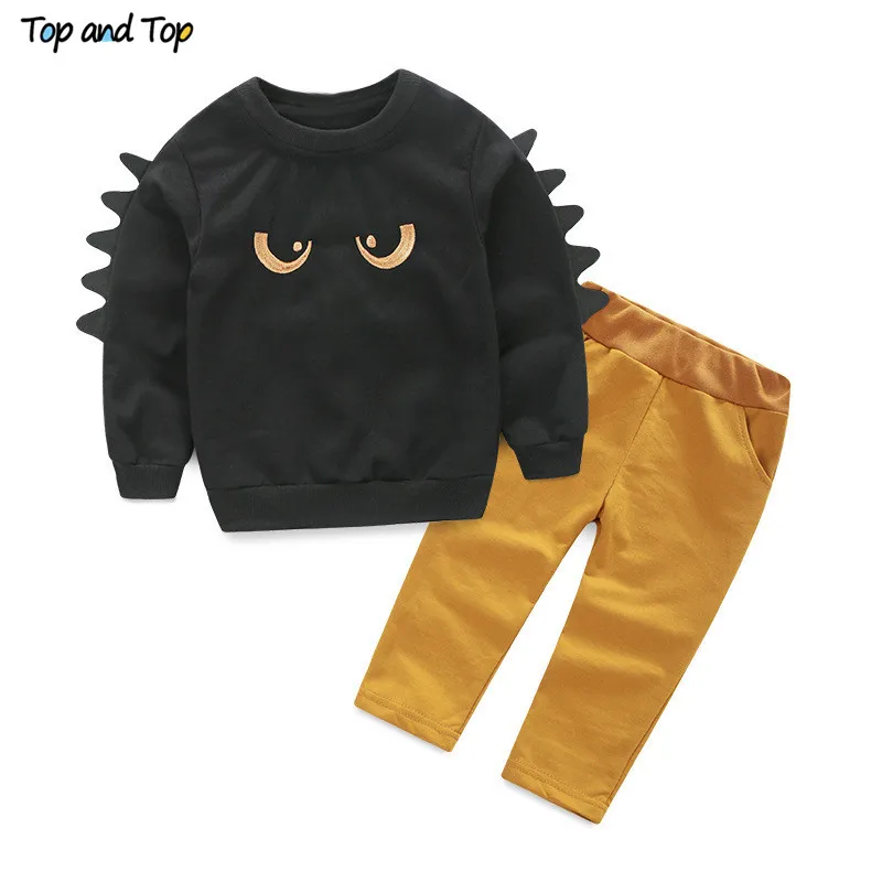 Kids Clothing Sets Long Sleeve T-Shirt + Pants, Autumn Spring Children\'s Sports Suit Boys Clothes Free Shipping