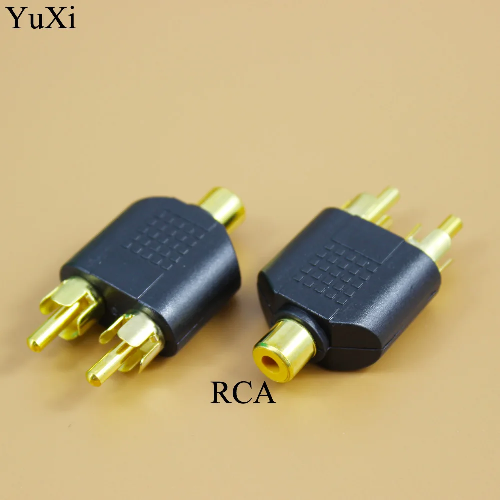 3.5mm/6.35 Female To 2 RCA Male F/M or M/F Male Jack To 2 Dual RCA Female Plug AV Stereo Audio Adapter Y Plug Splitter Connector