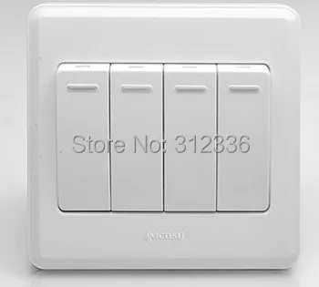 Free shipping wall switch four on single control wall switch