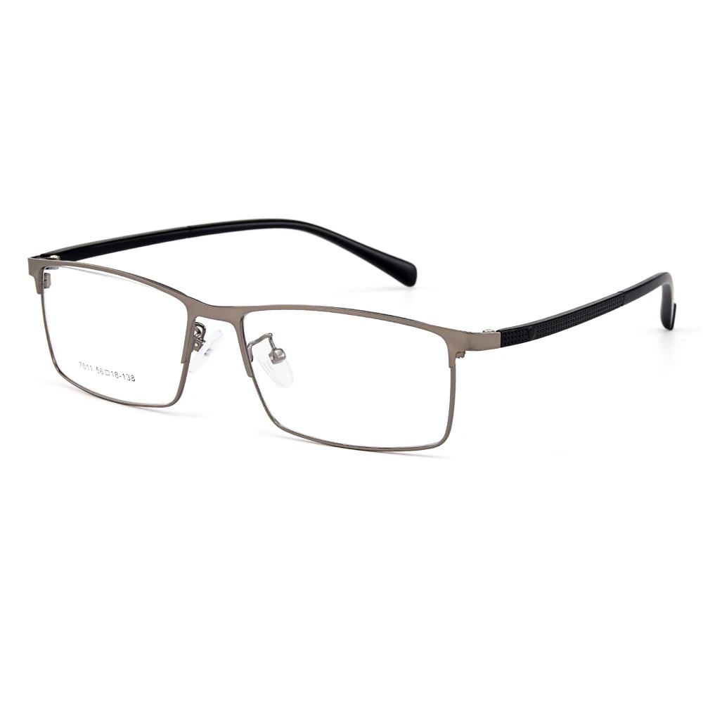 Gmei Optical Men Titanium Alloy Eyeglasses Frames for Men Eyewear Flexible Temples Legs IP Electroplating Alloy Spectacles Y7011