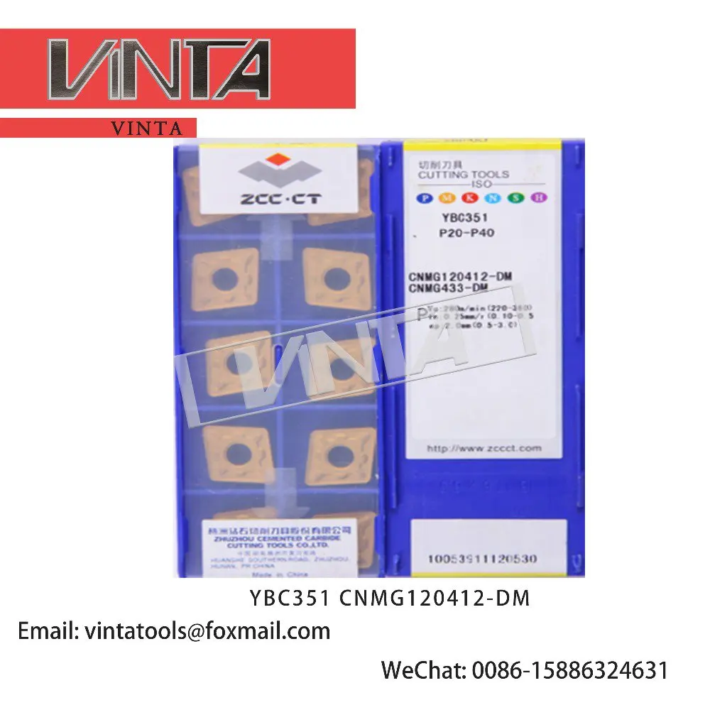 

high quality 10pcs/lots YBM251 YBC252 YBC152 YBC251 YBC351 CNMG120412-DM cnc carbide turning inserts