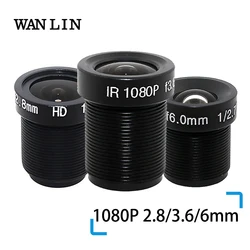 WANLIN-1080P 2.8/3.6/6mm CCTV 렌즈 보안 카메라 렌즈, M12 2MP 조리개 F1.8, 1/2.5 