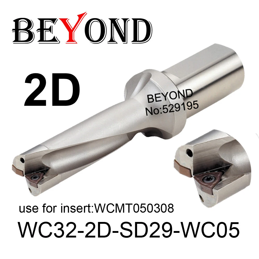 

BEYOND WC 2D SD29.5 29mm 29.5mm WC32-2D-SD29-WC05 U Drilling use Carbide Inserts WCMT WCMT050308 Drill Bit Indexable CNC Tools