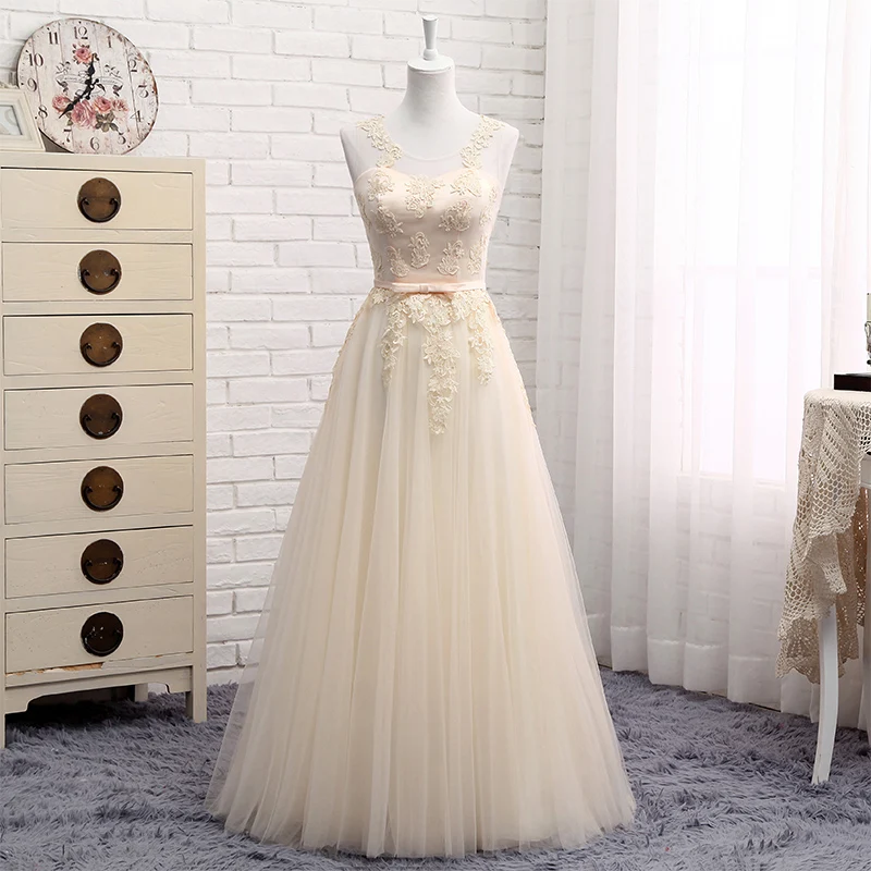 WYHS-810#Three styles of long medium and short champagne 2021 spring summer lace up Bridesmaid Dresses wedding prom party dress