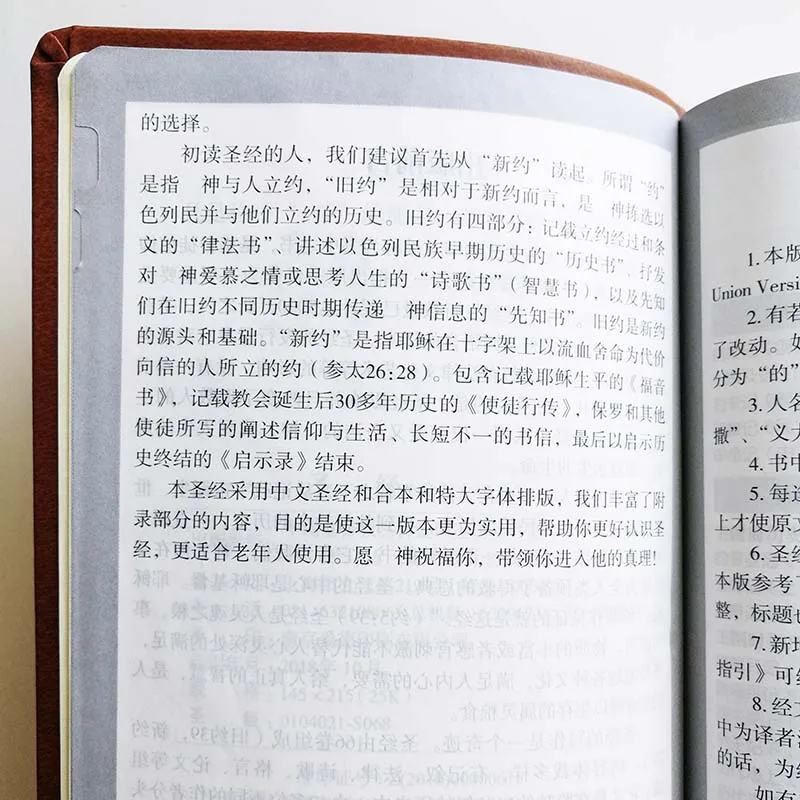 The Holy Bible Large Print 25K Imitation Leather The Chinese Union Version (CUV)  Thumb Index Simplified Chinese Church Edition