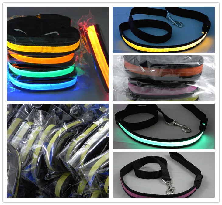 Wholesale LED flashing  dog  leashes /pet leashes