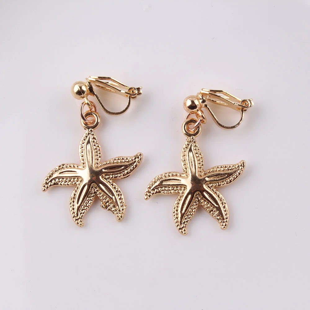 JIOFREE 2018 New alloy Simple Owl hippo No Ear Hole Earring Gold-color Geometric Clip Earrings Fashion Accessories For Girl