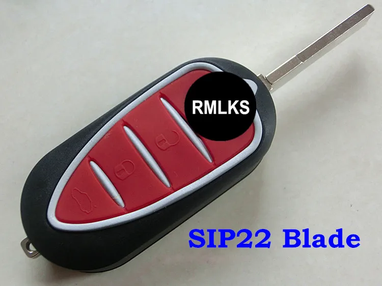 

RMLKS Fit For Alfa Romeo Flip Remote Car Key Shell FOB Case For Alfa Mito Giulietta 159 GTA