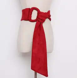 Pista da donna Moda Finto pelle scamosciata Fascia da smoking Abito femminile Corsetti Cintura Cinture decorazione Cintura larga R1685