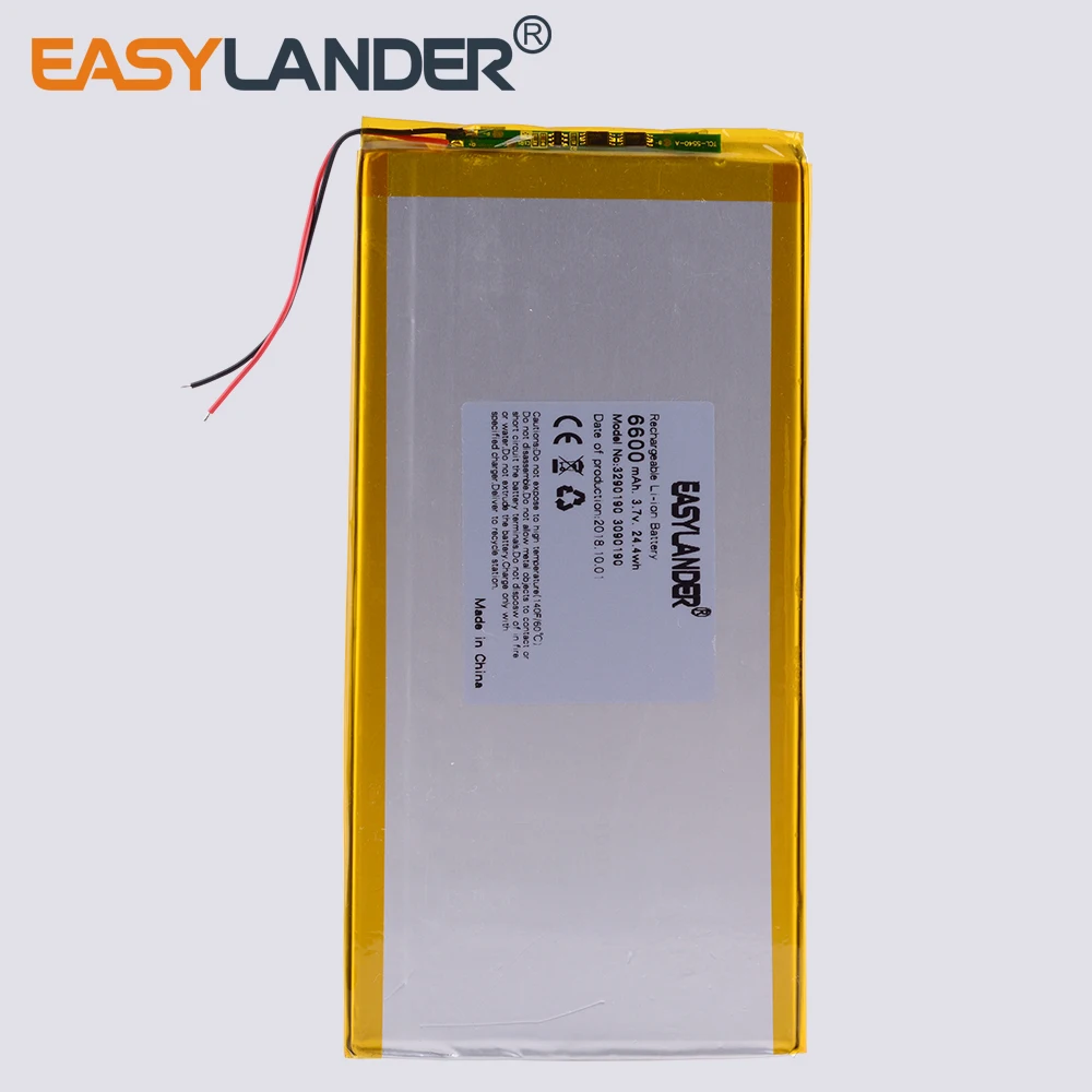 3090190 3.7v 6600mah Rechargeable Lithium Li-ion Polymer Battery For Tablet Pcs DIY Power Bank Large Size batteries