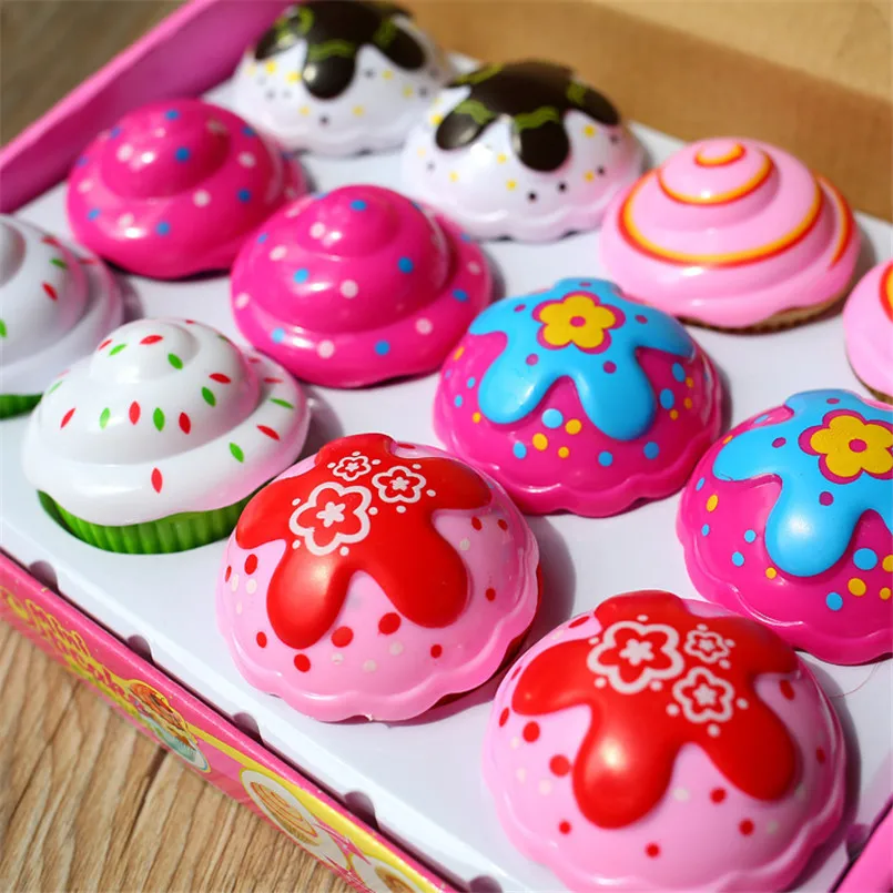 12Pcs Mini Beautiful Cake Cupcake Princess Doll Toy Cartoon Lovely Transformed Scented Girls Funny Games Toys Christmas Gifts